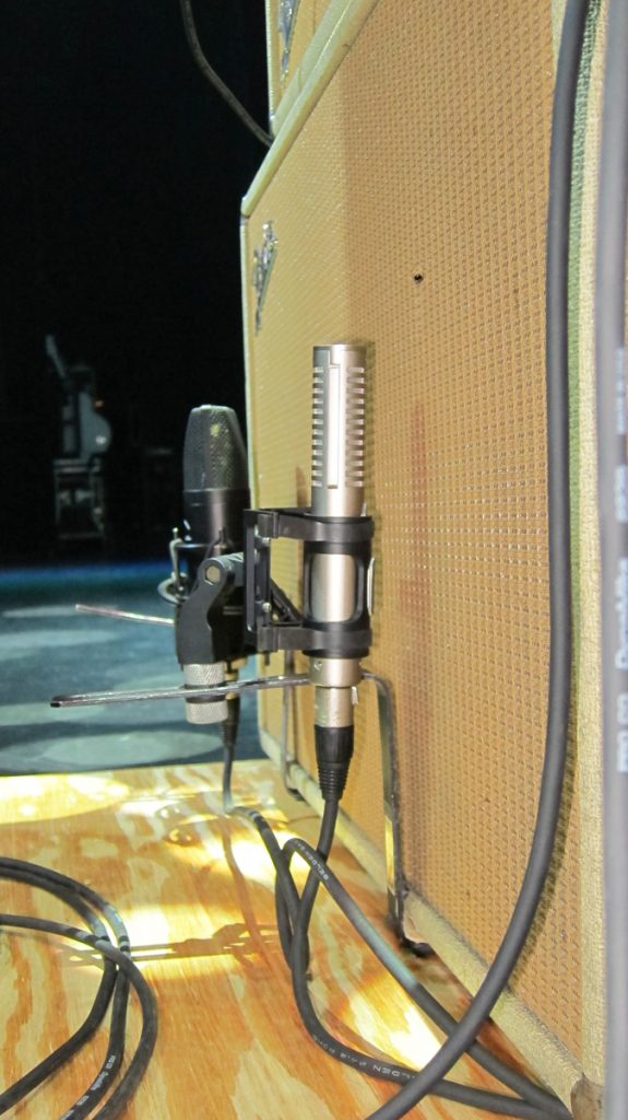 R-121 and condenser blended on Mana guitar cab.